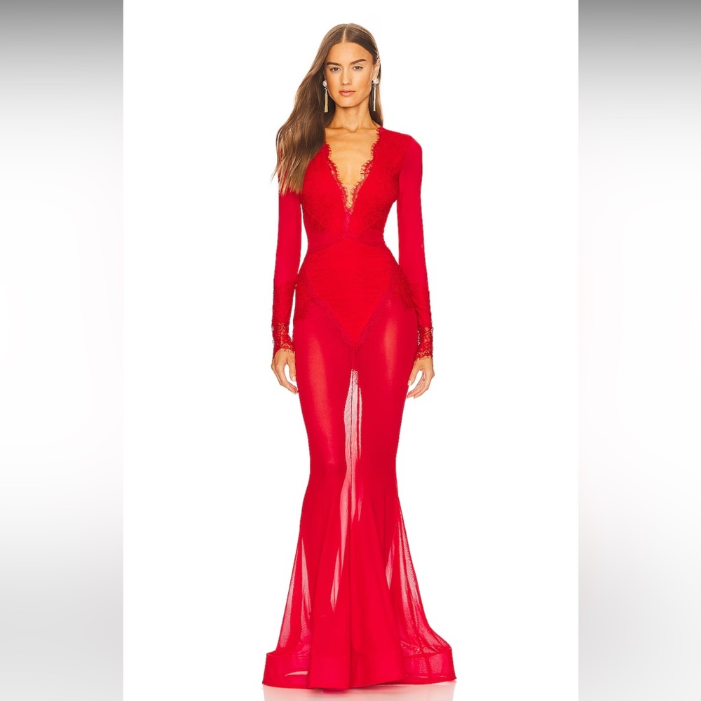 Michael Costello Size XS Red Gown